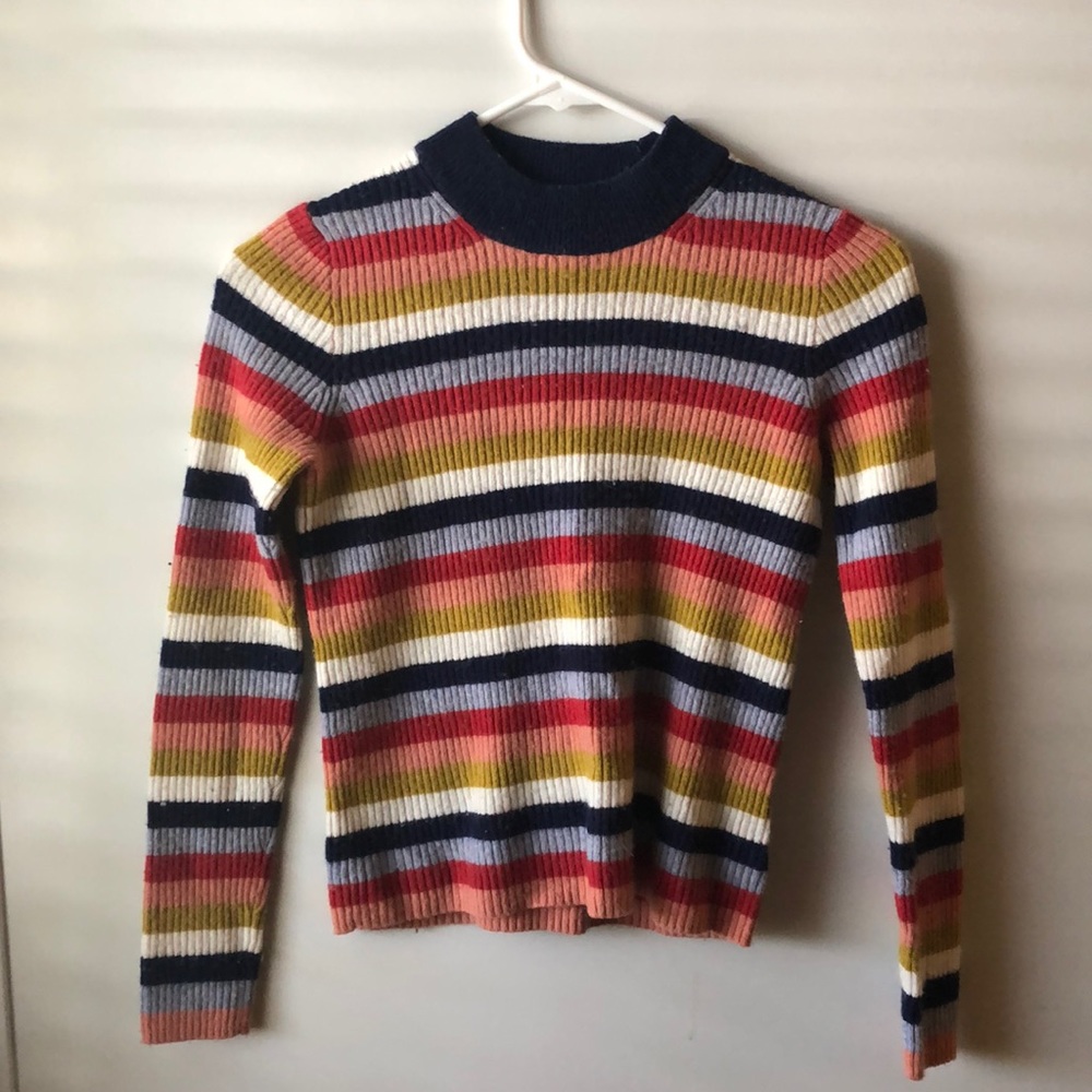 MADEWELL COLORFUL STRIPED SWEATER